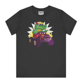 Fun Cartoon Crocodile Driving Car Graphic T-shirt product